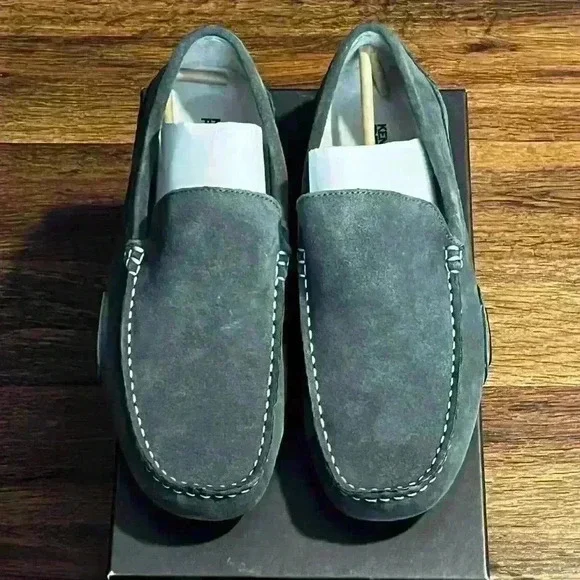 Kenneth Cole Reaction World Hold On Men's Size 9 Gray Suede Leather Slip On New - Picture 3 of 7